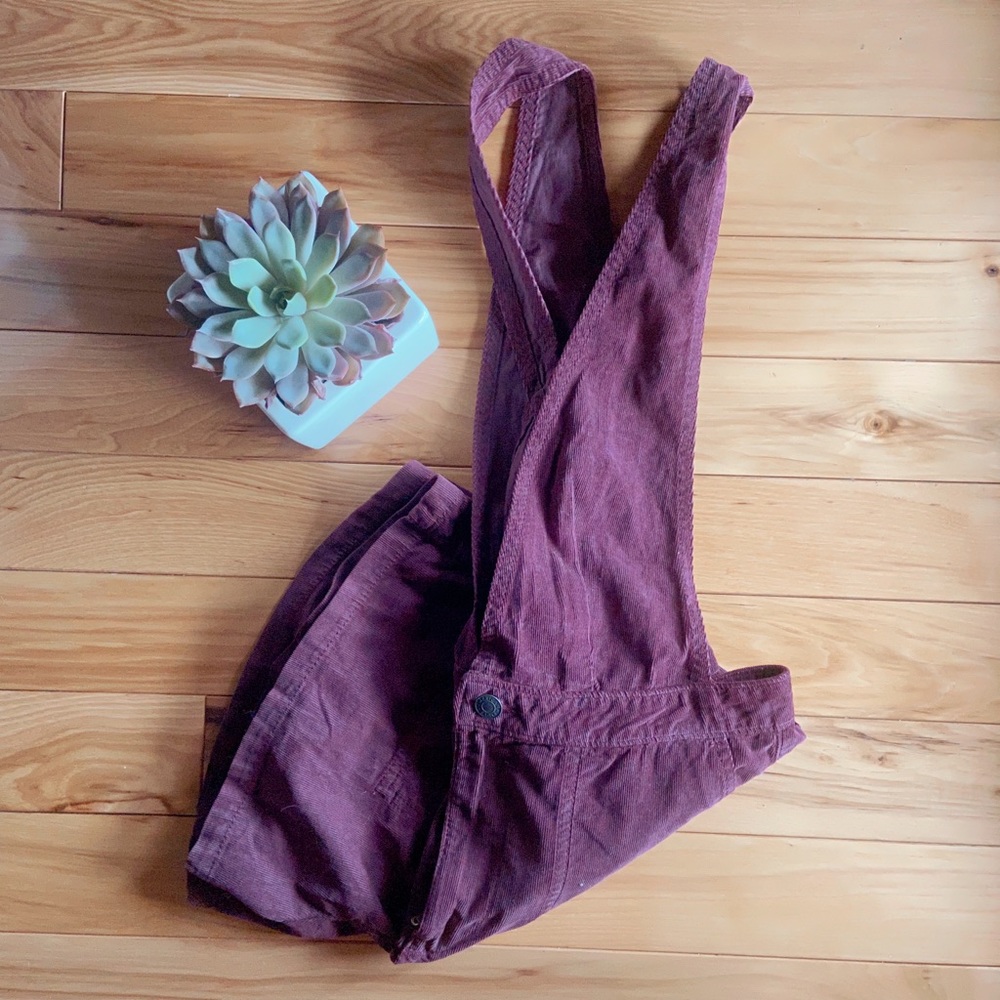 Maroon overalls